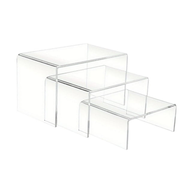 kurtrusly 3 Pcs Présentoir Acrylique transparent pour Figurines Collection Cupcakes transparent