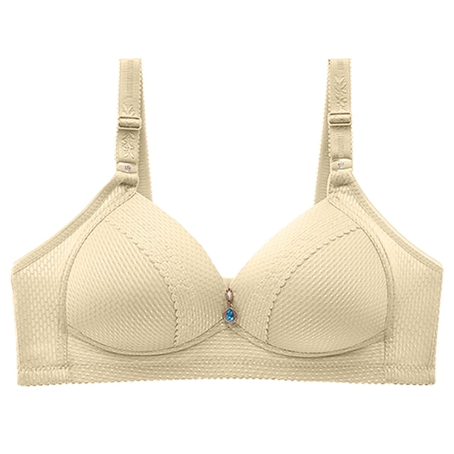 Womans Fashion Bowknot Printing Comfortable Hollow Out Bra Underwear No Rims