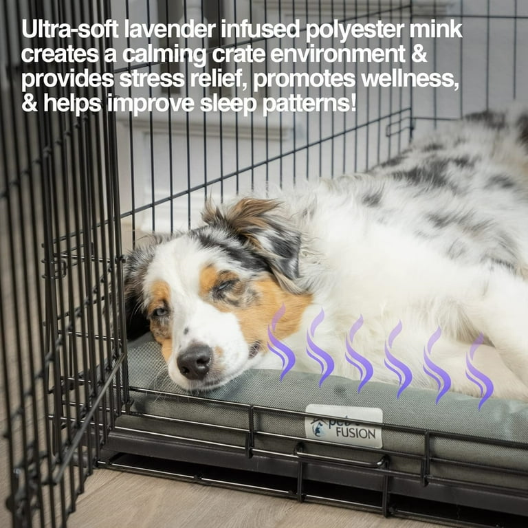 PetFusion Cooling Lavender Infused Orthopedic Memory Foam Dog Bed Crate Mat Grey XS Walmart