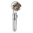thumbnail image 4 of Adjustable Shower Head One-button Stop Handheld Plastic Water Nozzle High Pressure Home Hotel Gym Apartment Bathroom Accessory Transparent, 4 of 7