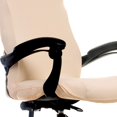 thumbnail image 2 of Printed Office Chair Covers, Stretch Computer Chair Cover Universal Boss Chair Covers Modern Simplism Style High Back Chair Slipcover (Beige, Large), 2 of 7