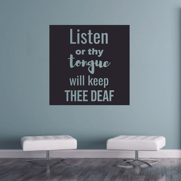 Keep Thee Deaf Indian Indians Native American Quote Tribe Quotes Wall Sticker Art Decal for Girls Boys Room Bedroom Garage House Fun Home Decor Stickers Wall Art Vinyl Decoration Size (20x20 inch)