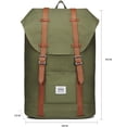 thumbnail image 2 of Lightweight Outdoor Backpack, KAUKKO Travel Casual Rucksack Laptop Daypack for 15"（6-1-GREEN）, 2 of 5