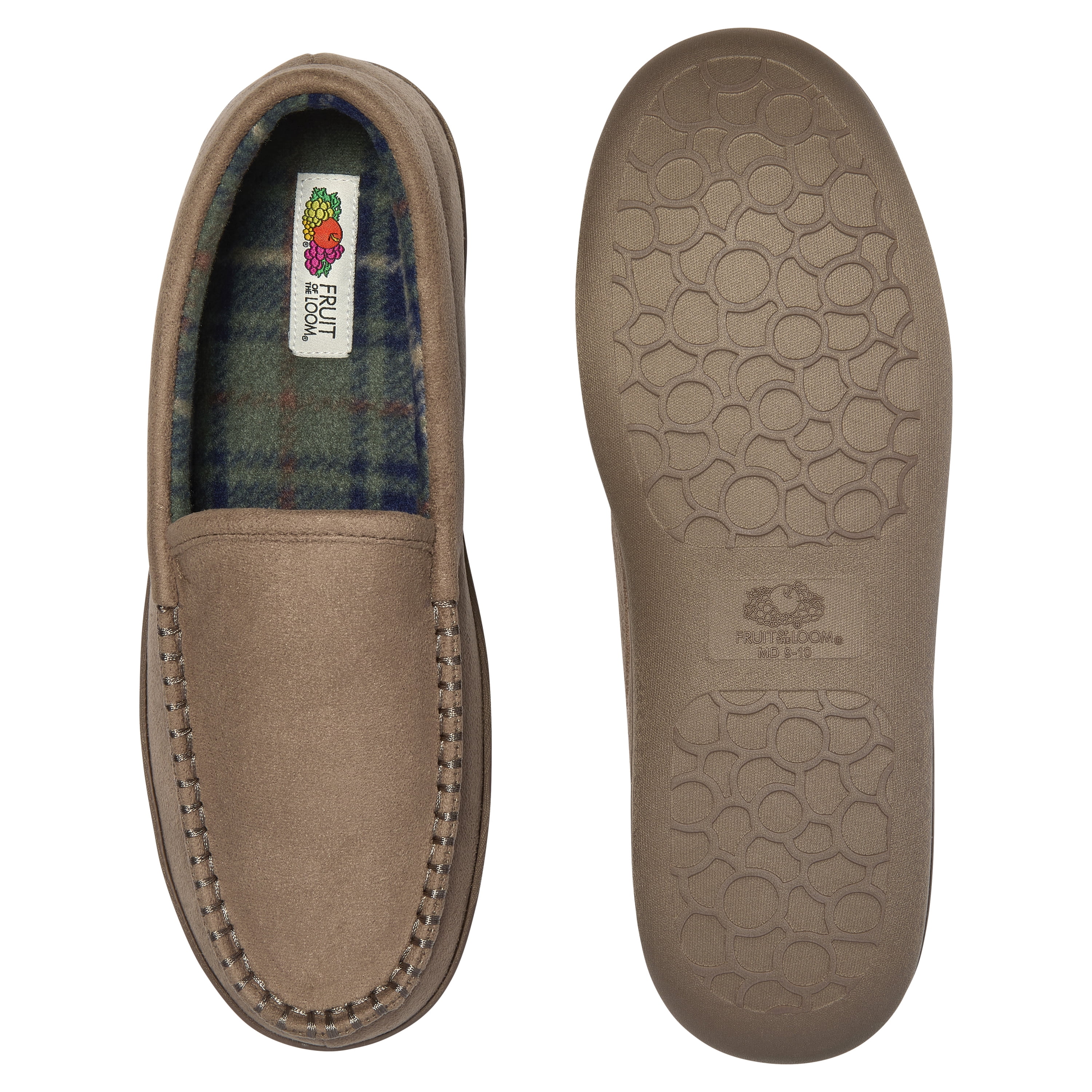 Fruit of the Loom Men's Plaid Printed Venetian Slipper