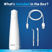 Waterpik Cordless Enhance 3000 Water Flosser with 2 Settings, 2 Tips, ADA Accepted, White, Tips and Packaging May Vary