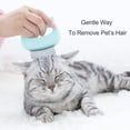 thumbnail image 2 of Peine masajeador para gatos de color verde y azul, herramienta de masaje con forma de concha para eliminar el pelo enredado de las mascotas., 2 of 4