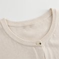 thumbnail image 6 of Womens Sweaters Round Neck Long Sleeve Cardigan Autumn And Winter Models Of Classic Versatile Basic Knitwear Large Size Jacket Fall Clothes For Women ,Beige, 6 of 6
