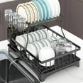 thumbnail image 2 of axGear Dish Rack Sink Rack Drain Strainer Basket 2-Tier Drying Kitchen Over the Sink, 2 of 7