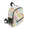 thumbnail image 2 of FORMRS School Backpack with Front Zippered Pocket 12" Elementary Student Travel Daypack, Cute Gummy Bears Pattern, 2 of 6
