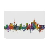 Trademark Fine Art 'Vilnius Lithuania Skyline II' Canvas Art by Michael Tompsett