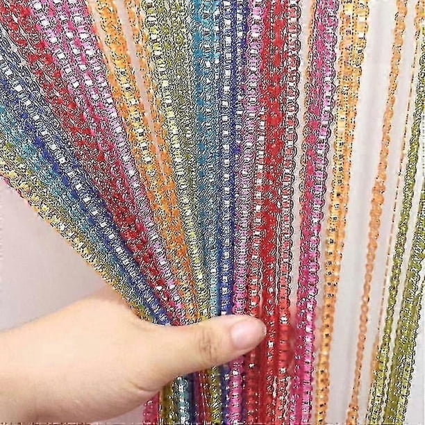 String Door Curtain Fly Insect Bug Screen String For Doorways Divider Or Window Curtain Panel (1pcs, Color)
