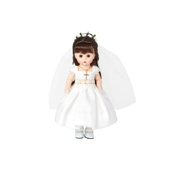 Madame Alexander 8-inch First Communion Day Collectible Doll, Light Skin/Brown Eyes/ Brunette
