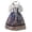 Purple, variant on Xijirk Women's Dirndl Dress Traditional Bavarian Square Neck Lace Up Front Cold Shoulder Puff Half Sleeve Floral Print Midi Floral Decor for Oktoberfest Themed Party Cosplay,S