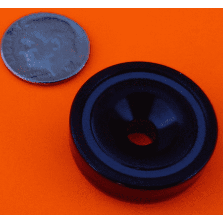 Strong 1 x 0.35 inch Encased Neodymium Magnet Epoxy with Countersunk Hole 50 lbs