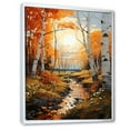 thumbnail image 2 of Designart "Autumn Sonata Birch Woods VII" Floral Floater Framed Canvas Art Print, 2 of 7