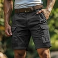 thumbnail image 2 of UVEASISHA Big and Tall Cargo Shorts for Men Summer Outdoor Lightweight Hiking Shorts Fashion Multi Pockets Work Shorts Loose Fit Straight Leg Short Pants Black 3XL, 2 of 10