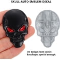 thumbnail image 2 of Etiqueta engomada del cráneo negro del metal 3D Etiqueta auto de la insignia del emblema del logotipo, 2 of 5