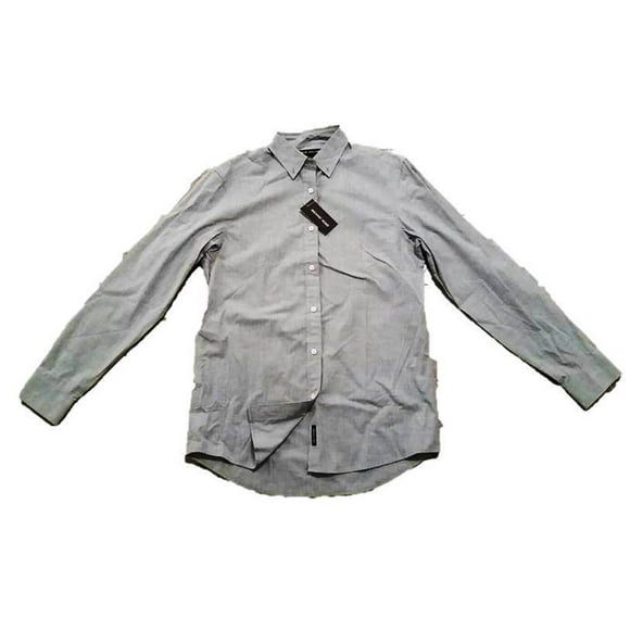 $145 Michael Kors HEATHER GREY Button Shirt 100% COTTON ( S )