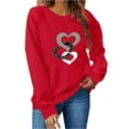 thumbnail image 6 of BEFOKA Valentine's Sweatshirt for Women Cute Love Heart Shirts Casual Long Sleeve Valentine Tshirt Clothes Tops Red, 6 of 6
