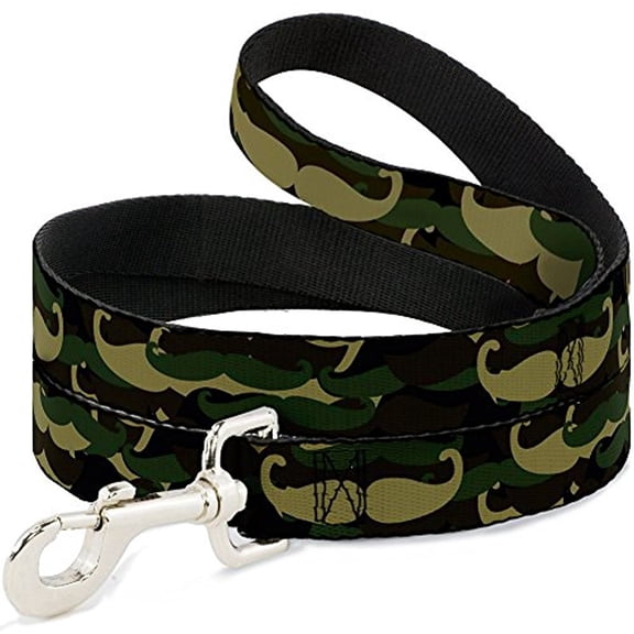 buckle-down "camo'stache" dog leash