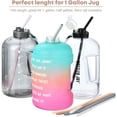 thumbnail image 6 of 14 inch Extra Long Pastel Color Silicone Replacement Straws for 40 oz Stanley Cup, Reusable Flexible Drinking Straws for 1 Gallon Jug, 64 oz 32 oz Water Bottles, Rtic/Yeti Tumbler, Pack of 6, 6 of 9