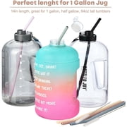 14 inch Extra Long Pastel Color Silicone Replacement Straws for 40 oz Stanley Cup, Reusable Flexible Drinking Straws for 1 Gallon Jug, 64 oz 32 oz Water Bottles, Rtic/Yeti Tumbler, Pack of 6