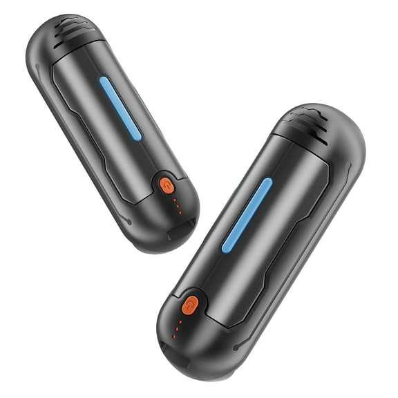 2-Pack Hand Warmer Rechargeable, Upgraded 2-in-1 6000mAh Electric Hand Warmers, Portable USB Reusable Handwarmer, for Outdoor Camping, Skiing, Hunting (Black)