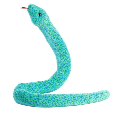 Aurora - X-Large Blue Snake - 53 Aqua - Playful Stuffed Animal