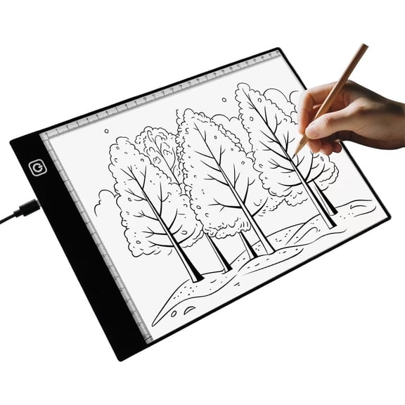 A3 A4 A5 LED Light Box for Tracing and Drawing - Ultra Thin Adjustable Light Table, USB Trace Light UP Pad Screen, Small Copy Board Tracer for Kids Artists, Sketching, Stenciling, and Art Crafting.