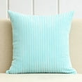 thumbnail image 2 of Pillowcase Home Textile 20" X 20" Modern Contemporary Transitional Navy Blue Striped Polyester Throw Pillowcase ( 2 Count) Home Decoration Suitable for Living Room and Bedroom, 2 of 7