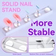 thumbnail image 4 of RAGUPEL Press on Nails Stand: Clear and Pink Nail Holder for Painting Nails,Stands for Art Display Practice,Magnetic Clear Glitter Flower Fake Holders with Reusable Adhesive Putty for Home Salon Diy, 4 of 7