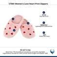 thumbnail image 6 of CTM  Love Heart Print Slippers (Women), 6 of 6