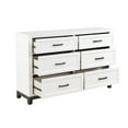 thumbnail image 3 of Benjara BM313171 Thiem 61 in. Wide Dresser - 6 Drawers with Handles - Wood Finish - White & Black, 3 of 5