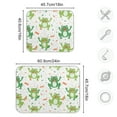 thumbnail image 3 of Cute Cartoon Frogs with Confetti Dish Drying Mat 16x18 Absorbent Microfiber Draining Rack Pad for Kitchen Counter Sink, 3 of 8