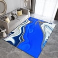 thumbnail image 2 of Blue And White Ink Art Area Rugs, 3D Marble Carpet, Porch Mat Fine Pile High Density Non-Slip Suitable For Living Room Bedroom Kitchen Restaurant Cafe 2x3ft, 2 of 6
