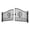 Tree with Wider Goalpost-Design, variant on Chery Industrial 20Ft Dual Swing Iron Gate for Driveway, Security Gate, Outdoor Fence Gate for Yard, Backyard Patio,Horse Design with Post