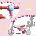 thumbnail image 2 of Triciclo Ridego Ridego 5 en 1 para niños pequeños de 1 a 3 años con luz RGB, 2 of 7