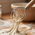 thumbnail image 6 of Danish Dough Whisk with Wooden Handle,Long Style Stainless Steel Hand Mixer Tool for Baking Kitchen Food Preparation 12.88 Inch, 6 of 6