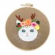 thumbnail image 1 of pstuiky Kit de bordado de flores para principiantes, incluye bastidor para bordar gatos, kit de bordado DIY estereoscópico para principiantes, paquete básico de tela, 1 of 5