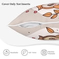 thumbnail image 5 of Velvet Decorative Throw Pillow Covers Set of 2, Soft Square Cushion Cover with Invisible Zipper Romance Love Owl Printing, 20"x20", 5 of 7