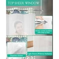 thumbnail image 4 of No Hook Shower Curtain with Snap in Liner, Fall Thanksgiving Blue Pumpkin Watercolor Eucalyptus Leaves Green Plaid Shower Curtains for Bathroom, Washable Inner Liner with Mesh Top Window, 72"x96", 4 of 6