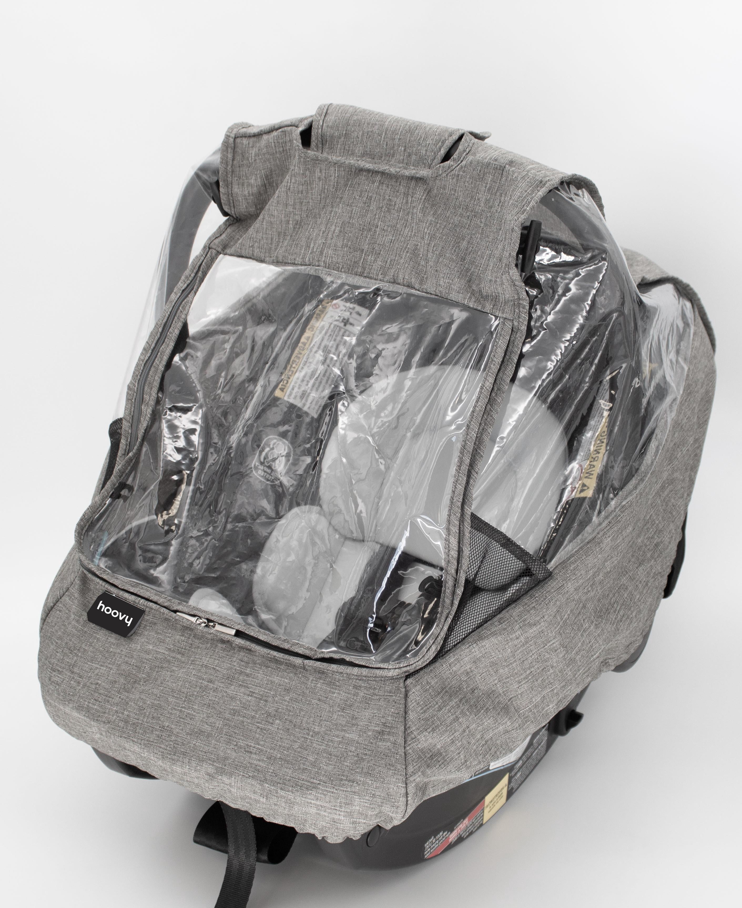 Hoovy Car Seat Rain Cover with Bug Net, Gray, Universal, Unisex