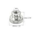 thumbnail image 2 of Uxcell Knurled Thumb Nuts 6Pack M10 Carbon Steel Nut High Head Through Hole, Silver, 2 of 5