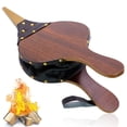 thumbnail image 1 of Fuelle de chimenea de madera con correa de cuero colgante, fuelle de aire marrón para barbacoa y camping al aire libre, 1 of 5