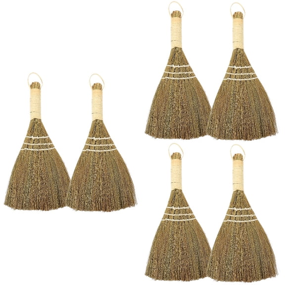 MLINS 6 Pcs Manual Broom Short Handle Broom Desktop Clean Brush Desktop Clean Tool Whisk Broom