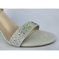 thumbnail image 4 of Ferwind Women's Sandals Glittering Studded Chunky High Heels Female Adult Light Green 11, 4 of 9