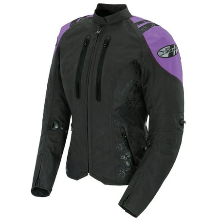 Joe Rocket Atomic 4.0 Womens Black/Purple Textile Motorcycle Jacket