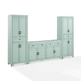 thumbnail image 4 of Crosley Furniture Tara 3-Piece Entertainment Center in Distressed Seafoam Blue, 4 of 6