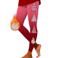 thumbnail image 5 of Leggings de maternidad Gibobby mujer deportivos estampados navideños moda informal vino L, 5 of 5