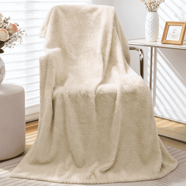 GPED Cobija Ultra Suave, Tamaño Individual, Mantas Cálidas y Acogedoras de 260GSM para Sofá, Cama, Silla, Mantas Transpirables y Ligeras para Todas las Estaciones, Decoración y Cobija para Regalar, B